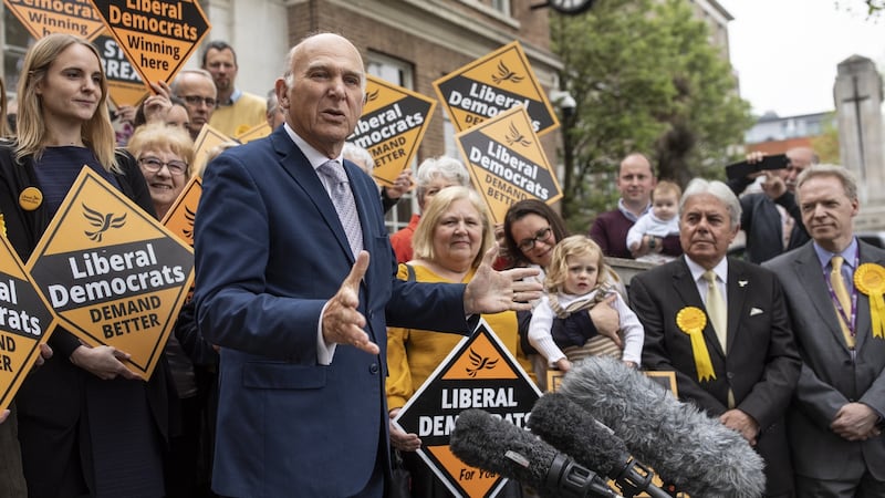 When Vince Cable campaigned as leader of the Liberal Democrats in 2019, he used the slogan ‘B****cks to Brexit’ – to little avail. Photograph: Dan Kitwood/Getty Images
