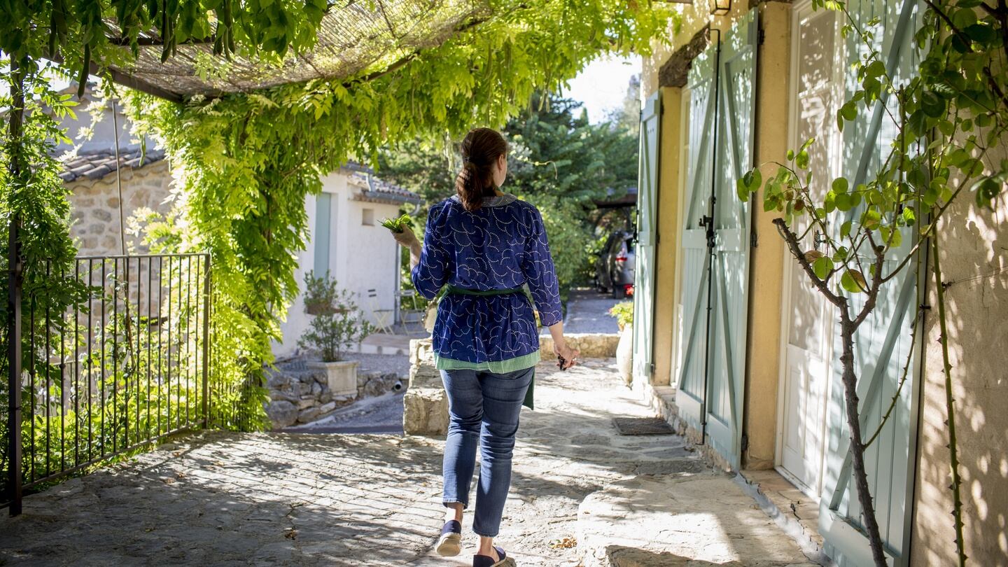 Julia Moskin, a food writer for the ‘New York Times’ at La Pitchoune, Chateauneuf-Grasse, France. Photograph: France Keyser/New York Times