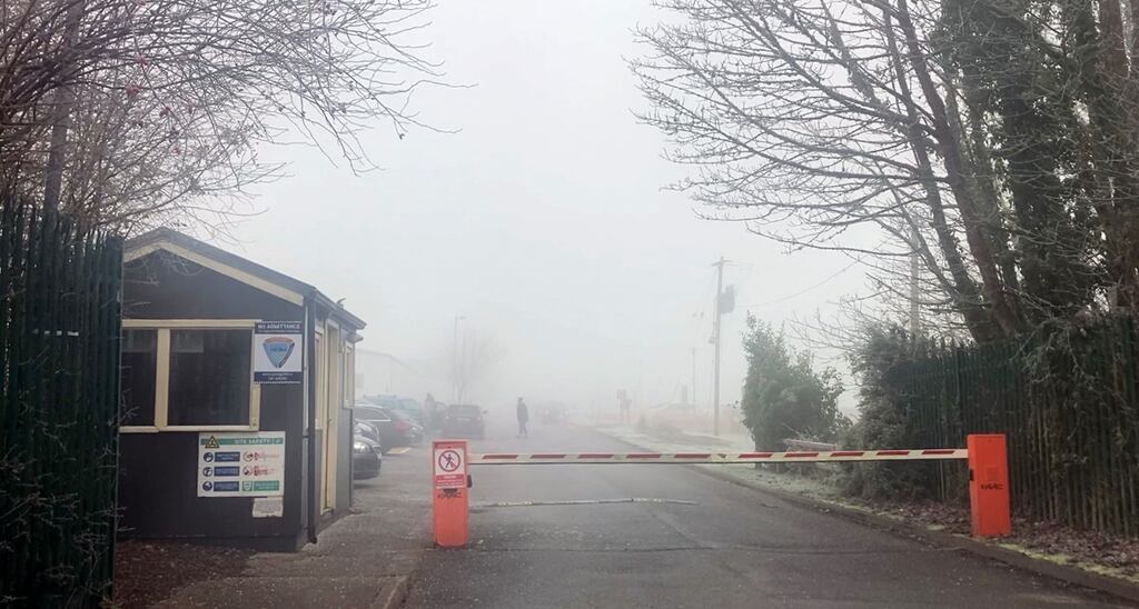 Outside the Knockalisheen Direct Provision centre, Co Clare, where over 100 asylum seekers were living in tents in sub-zero conditions.
Photograph: David Raleigh