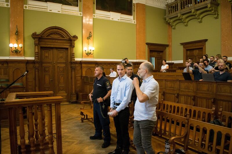 Lorcan Murphy at his murder trial in Budapest. In 2016 he faced charges of engaging in threatening and abusive behaviour and assault in Dublin but was not convicted of any offence