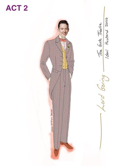 Costume design for Lord Goring in An Ideal Husband
