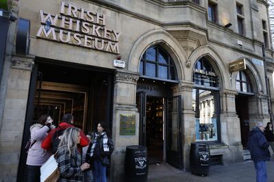 The Irish Whiskey Museum and James Fox Cigars on Grafton Street.  Photograph Nick Bradshaw.