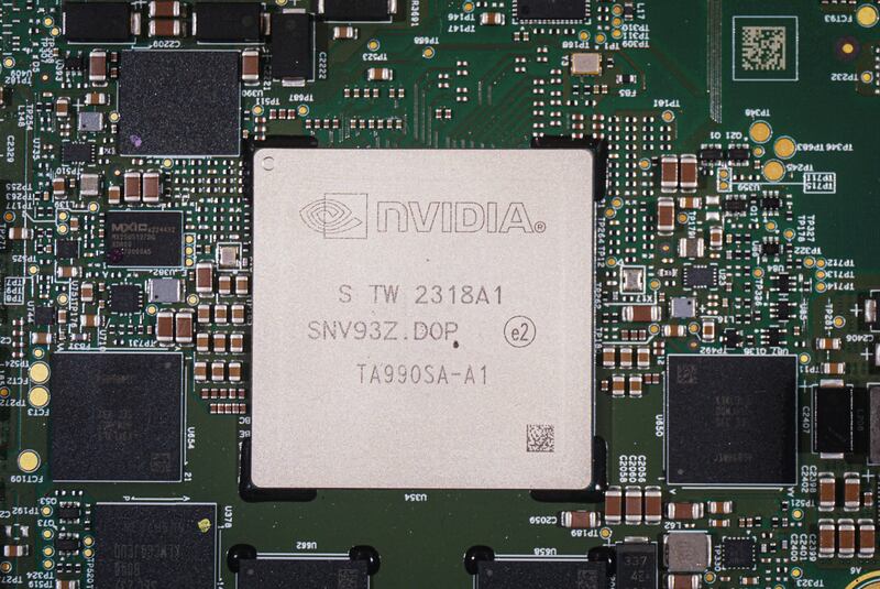 A Nvidia chip: Microsoft and Nvidia account for almost 15 per cent of the S&P 500. Photograph: AFP via Getty