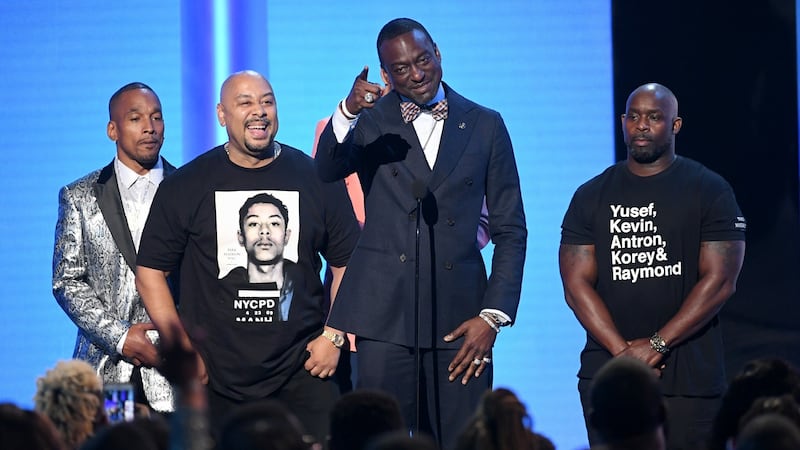 Antron McCray, Kevin Richardson, Raymond Santana, Korey Wise and Yusef Salaam, once known as the Central Park Five, were imprisoned for years for a crime they did not commit. Photograph: Kevin Winter/Getty Images