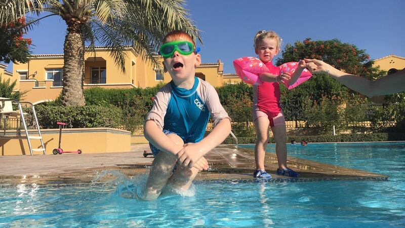 Niamh Albertyn’s children Liam (4) and Ciara (2): ‘Summer in Dubai with kids is tough.’