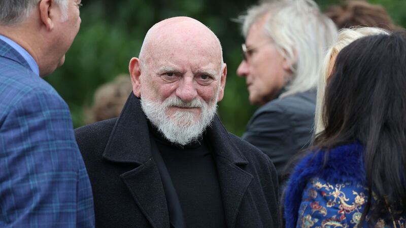 Matt Molloy, a member of The Chieftains, at the funeral of Chieftains founder Paddy Moloney at St Kevin’s Church, Glendalough, Co Wicklow, on Friday.  Photograph: Nick Bradshaw