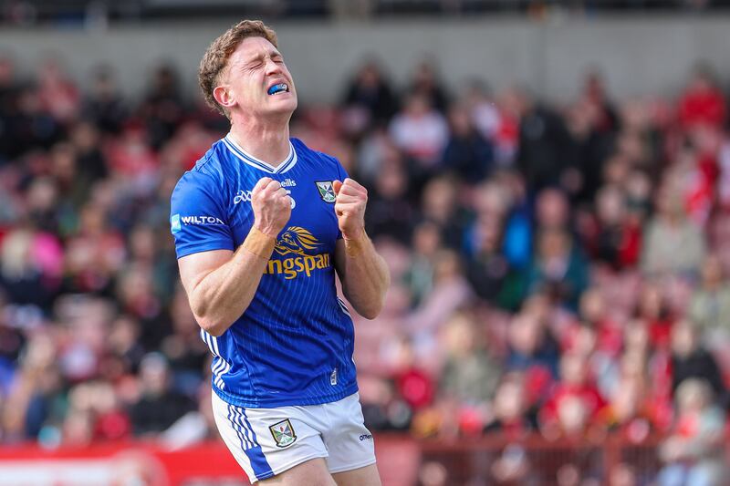 Cavan's Ciarán Brady reacts to a missed chance against Derry last month. Photograph: Lorcan Doherty/Inpho
