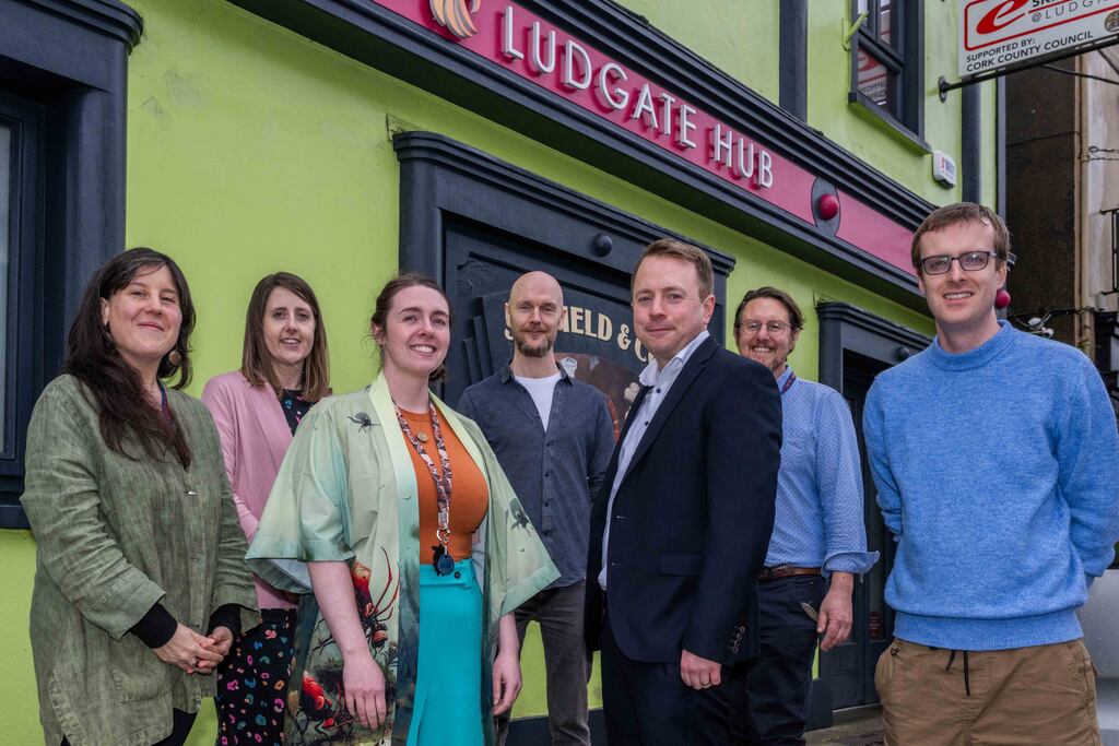 Involved in the Target Circular project are Jennifer Shore of Ludgate Hub; Louise Byrne of Killarney Park and The Ross hotels; Katy Wareing, director of strategy & innovation, Ludgate Hub; Michael Ledwith, Atlantic Bio-Cycle; Niall O'Leary, Hincks Centre, MTU Cork; Martin Johnson, Ecodiversity; and Stephen Barry-Hannon, Circular Bio Economy Cluster, MTU South West. Photograph: Andy Gibson