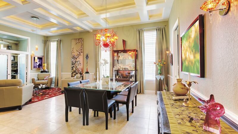 Lighting the ceiling is a great way to draw the eye upwards. Photograph: Getty