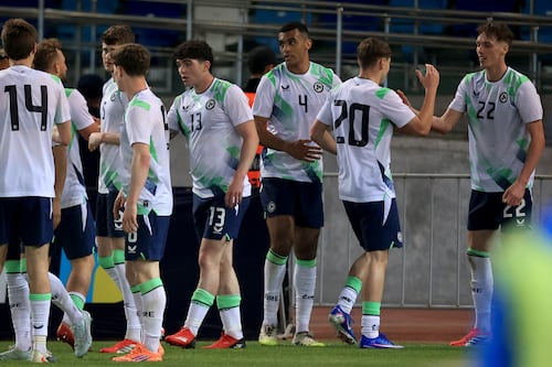 Oisín Gallagher’s late winner keeps Ireland Under-21’s slim qualification hopes alive