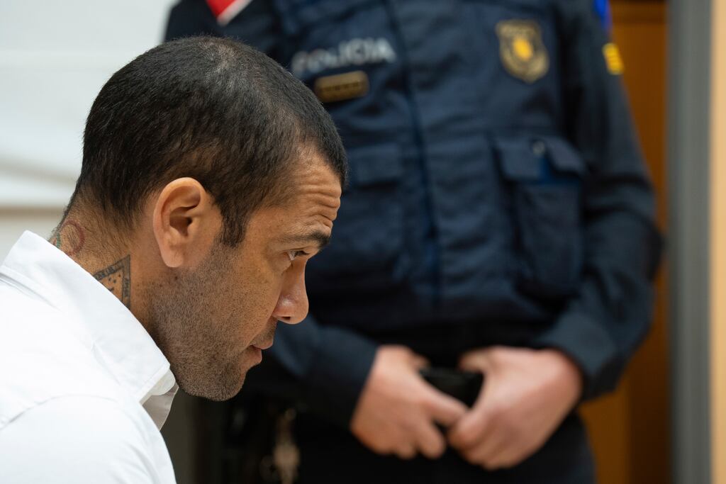 Dani Alves has been found guilty of a sexual assault. Photograph: D.Zorrakino/Pool Photo via AP/PA