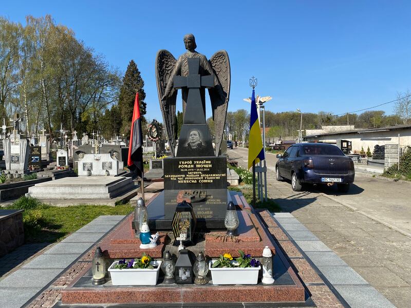 Roman Tochyn, a native of Khodoriv, was one of the 'Heavenly Hundred' Ukrainians killed by riot police in the 2013/2014 Maidan revolution. Photograph: Lara Marlowe