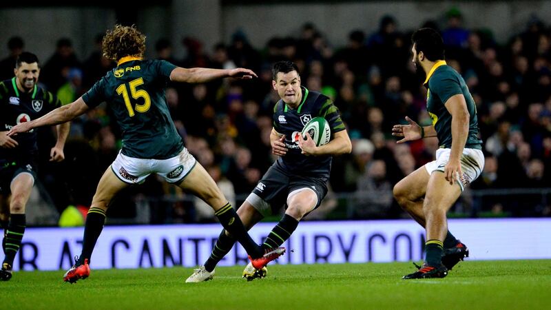 Johnny Sexton and Conor Murray controlled the game at the Aviva Stadium. Photograph: Cyril Byrne/The Irish Times