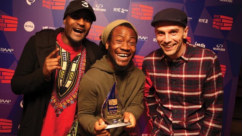 Rusangano Family in 2016, when they won the Choice Music Prize Irish Album of the Year for Let The Dead Bury The Dead. Photograph:  Graham Keogh