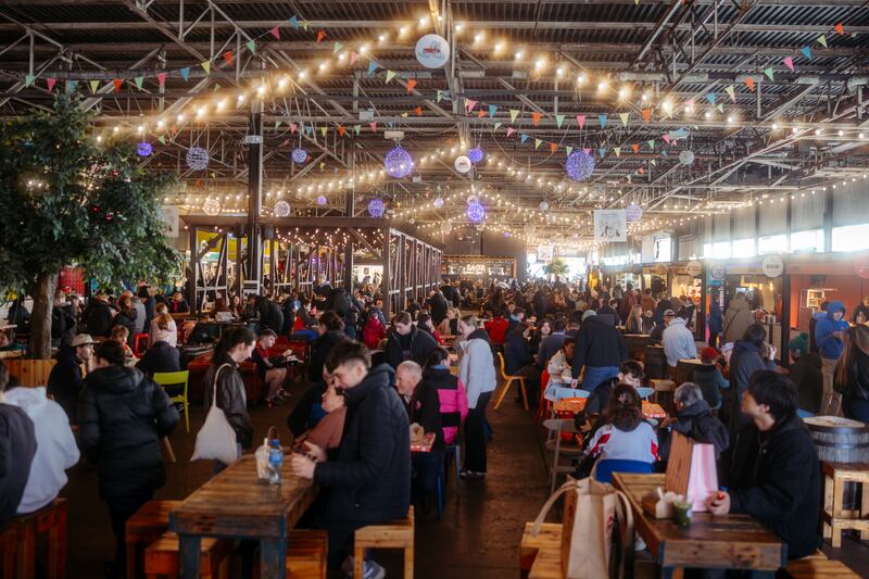 Marina Market in Cork city (pictured) and Milk Market in Limerick draw crowds who come to sample food and beverages from a multitude of street food stalls