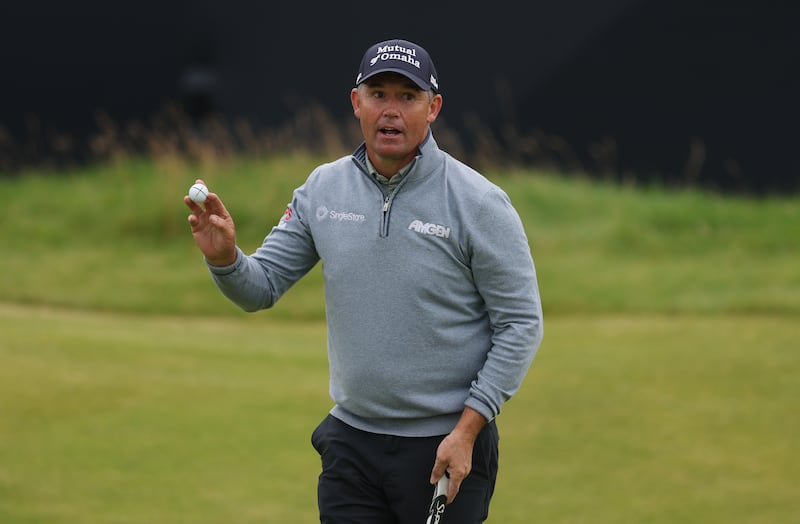 Padraig Harrington of Ireland acknowledges the crowd. Photograph: Andrew Redington/Getty