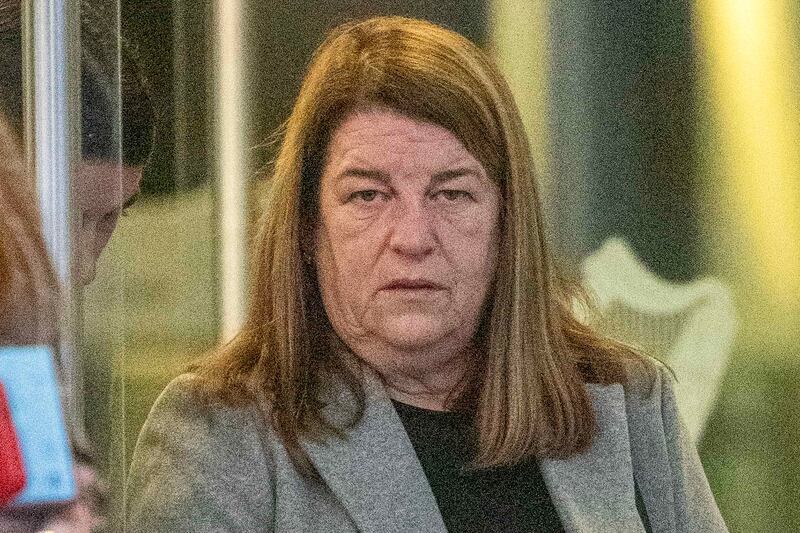 Teresa Boyd, mother of  Sandra  and Derek Boyd, leaving Dublin Circuit Criminal Court  after she read her victim impact statement. Photograph: Collins Courts