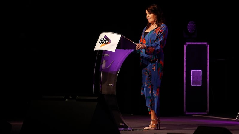 Dr Michelle Cullen speaking at Accenture’s International Women’s Day celebration at the CCD in March of this year.