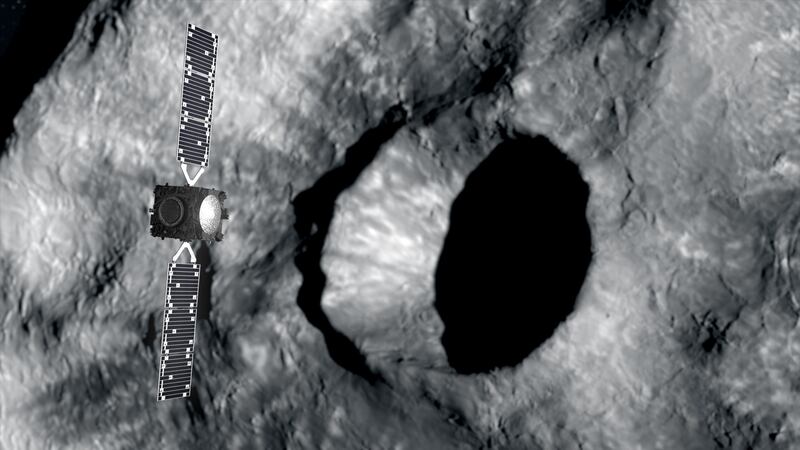 The Hera mission is expected to launch from the Kennedy Space Centre at Cape Canaveral, Florida, later this month to gather new data and insights about how to deflect asteroids which may be bound for Earth. Photograph: ESA/PA