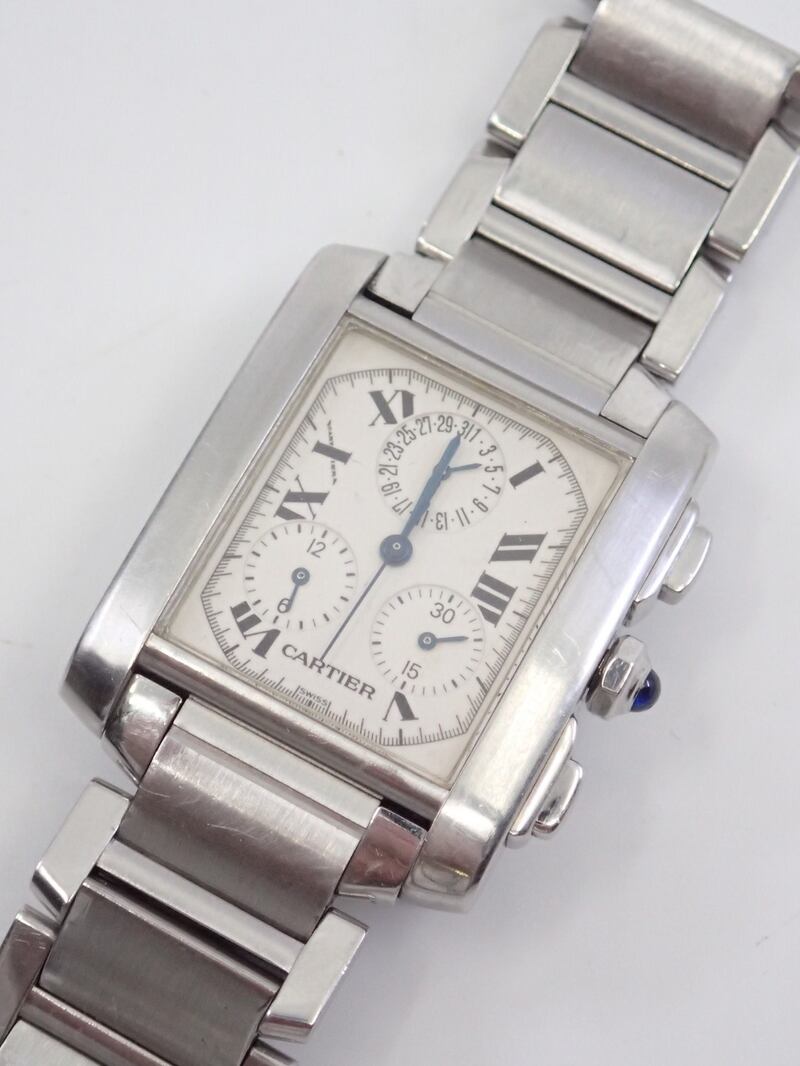Cartier Tank Francaise watch – €1,000-€1,500, O’Reilly’s.
