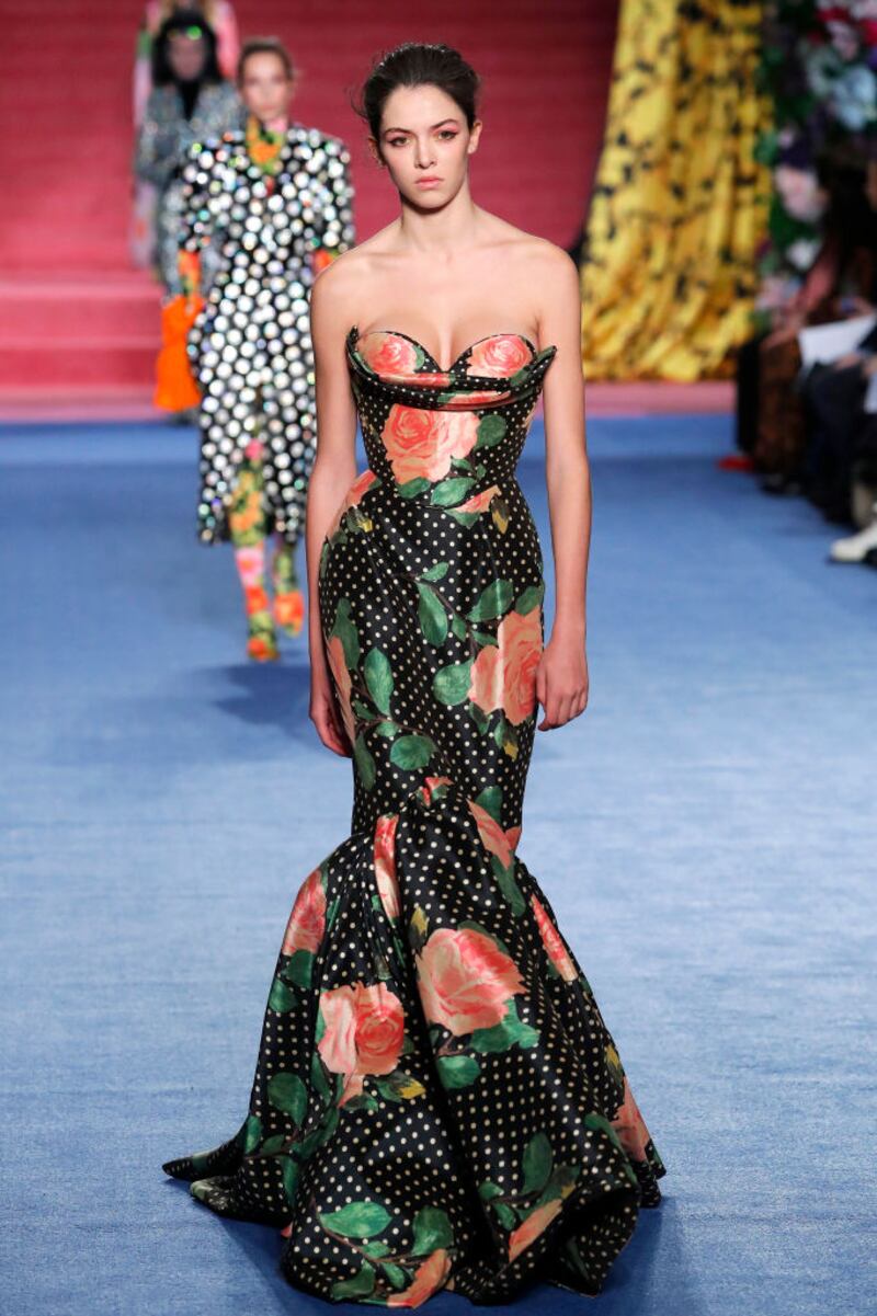 Richard Quinn’s Autumn/Winter 2020 collection. Photograph: Estrop/Getty Images