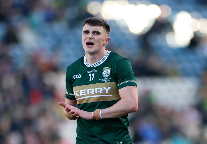 Kerry’s Seán O'Shea after the game. Photograph: James Crombie/Inpho