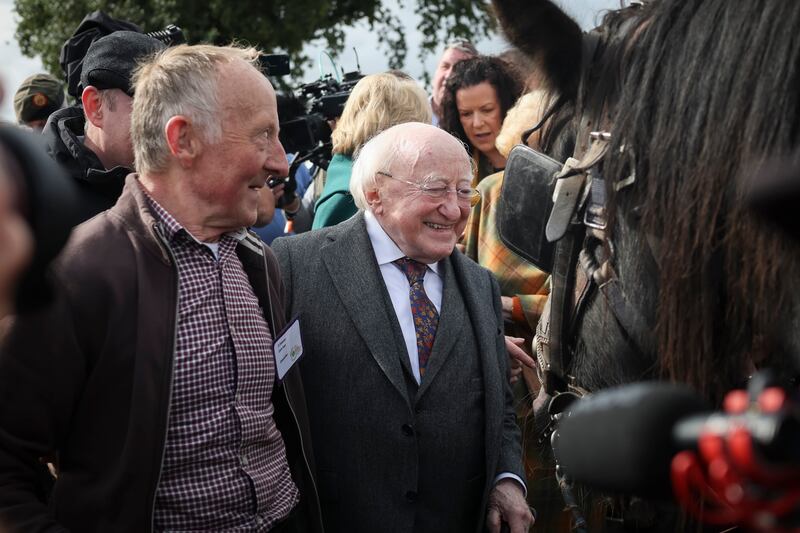 President Michael D Higgins at The National Ploughing Championships. Photograph: Dan Dennison