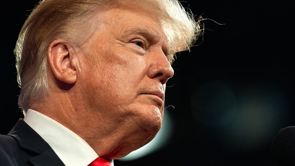 Former US president Donald Trump. As the Boston Globe argues: ‘He attacked his own country. Five people died. Allowing him to go unpunished would set a far more dangerous precedent than having Trump stand trial.’ Photograph: Cooper Neill/The New York Times