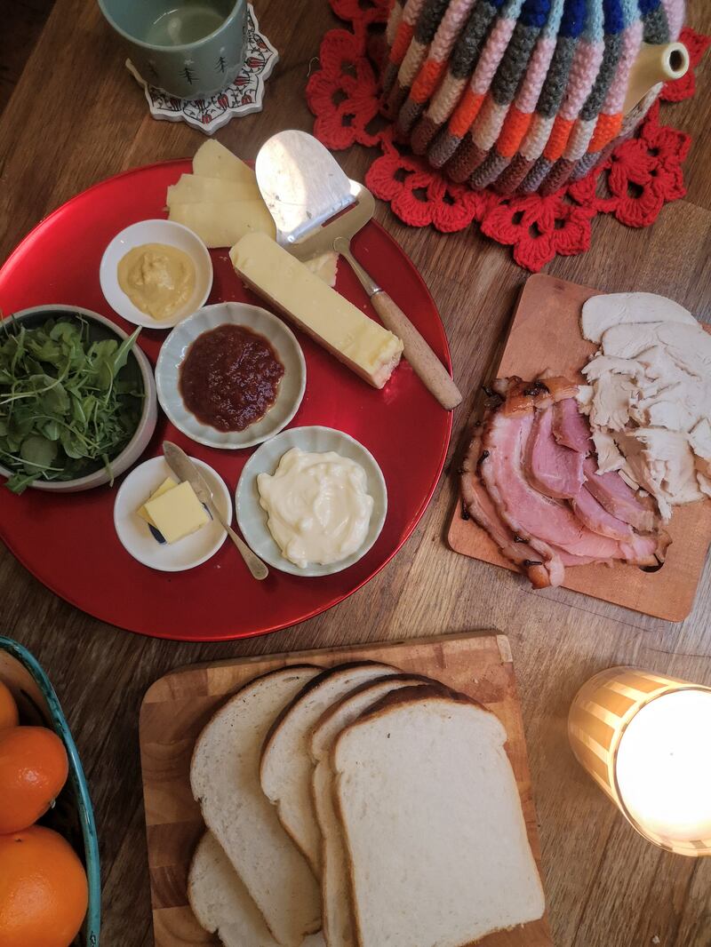 Erica Drum's Christmas sandwich 'starts with three slices of good, soft white sliced pan, as fresh as you can get'