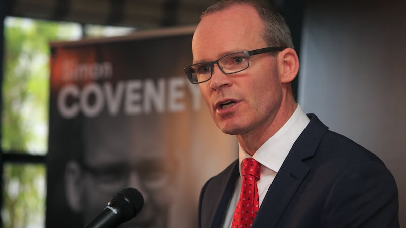 Fine Gael Leadership candidate Simon Coveney TD at the launch of his policy document on Sunday. Photograph:  Collins