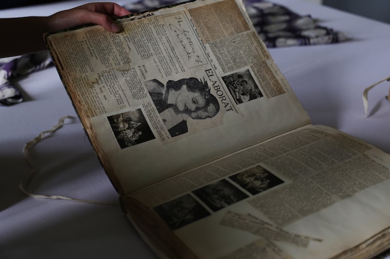 Scrapbooks with paper clippings among the archives. Photograph: Bryan O’Brien/The Irish Times