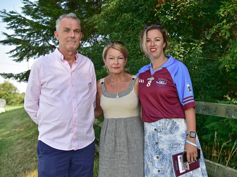 Adrian and Alison Deacy and their daughter Charlotte Harper on the fifth anniversary of the death of Joe Deacy in Swinford, Co Mayo. Photograph: Conor McKeown