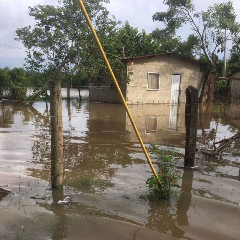 El Paraíso, a town outside San Pedro Sula, Honduras, faces annual flooding. Photograph: Hannah McCarthy