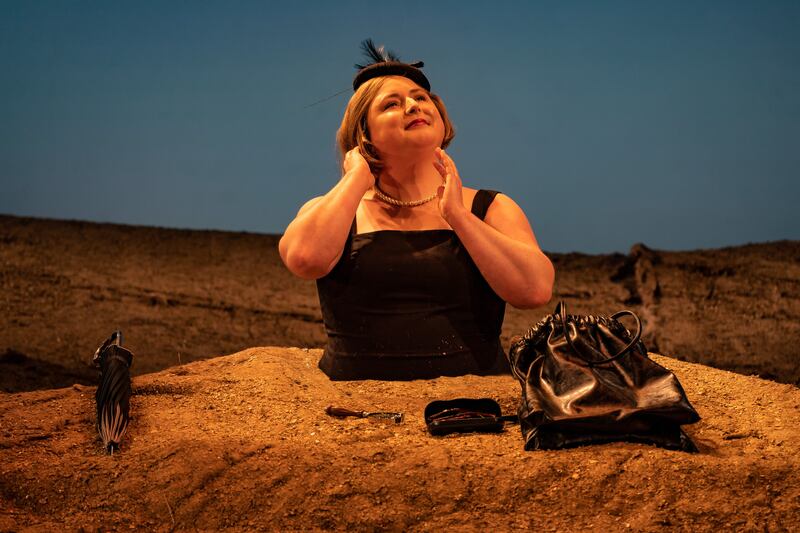 Cork Midsummer Festival: Siobhán McSweeney as Winnie in Happy Days. Photograph: Patrick Redmond