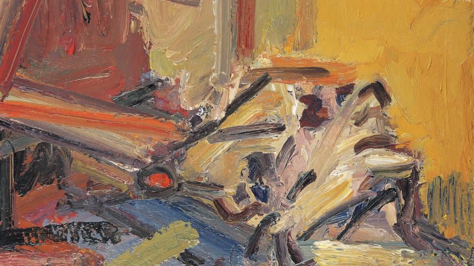 Reclining Head of Julia II (1996) by Frank Auerbach