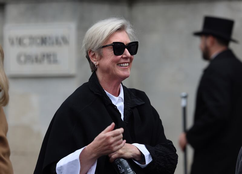 Moya Doherty was also in attendance at the celebration of Larry Masterson’s life. Photograph: Dara Mac Dónaill 