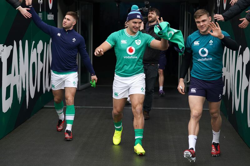 Garry Ringrose was present at last week's captain's run despite his shoulder injury. Photograph: Brian Lawless/PA Wire