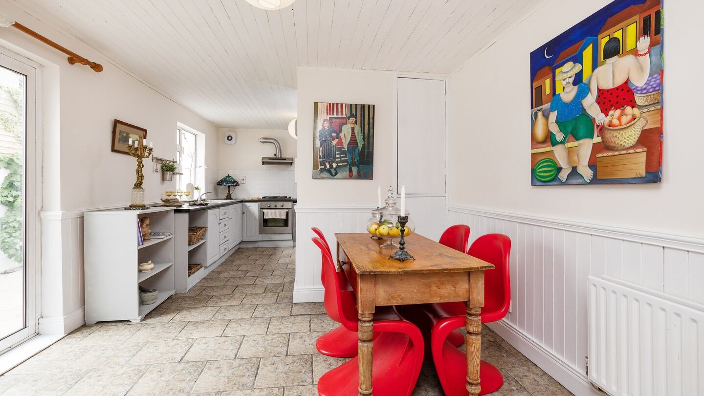 The kitchen room cum dining room of 130 Botanic Road, Dublin 9.