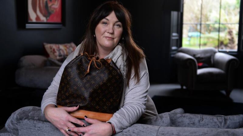 Gail Kilroy , Monkstown, Co. Dublin  with her favourite Louis Vuitton bag.   Photograph: Eric Luke