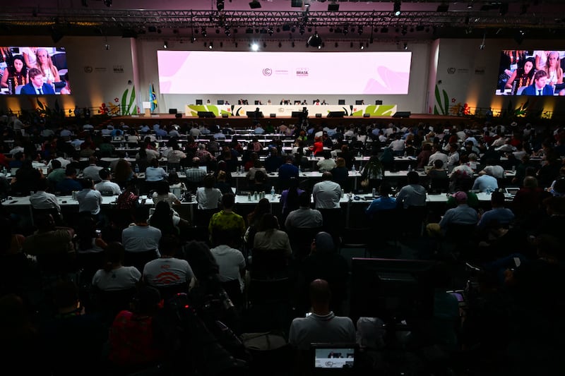 The plenary session at the Cop30 UN climate change conference which took place in Belém, Brazil, between November 10th and 21st, 2025. Photograph: Pablo Porciuncula/AFP via Getty