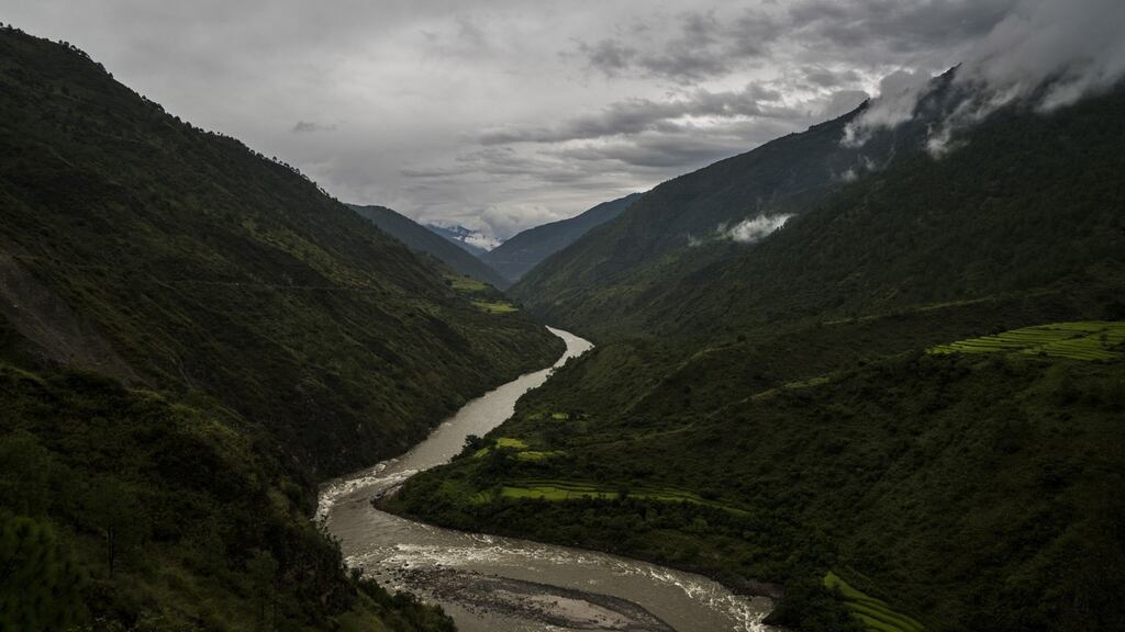 The Dangme river winds through a valley near Mongar, Bhutan. During times of drought glaciers become the largest suppliers of water to Asia’s major river basin, a study found. File photograph: Adam Dean/The New York Times