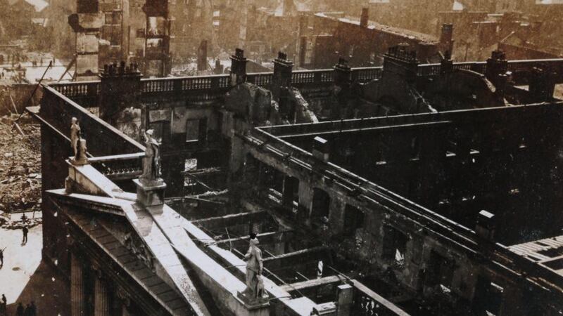 Ruins of the 1916 Rising: the GPO after Easter Week. Photograph: Westropp Album/courtesy Royal Irish Academy