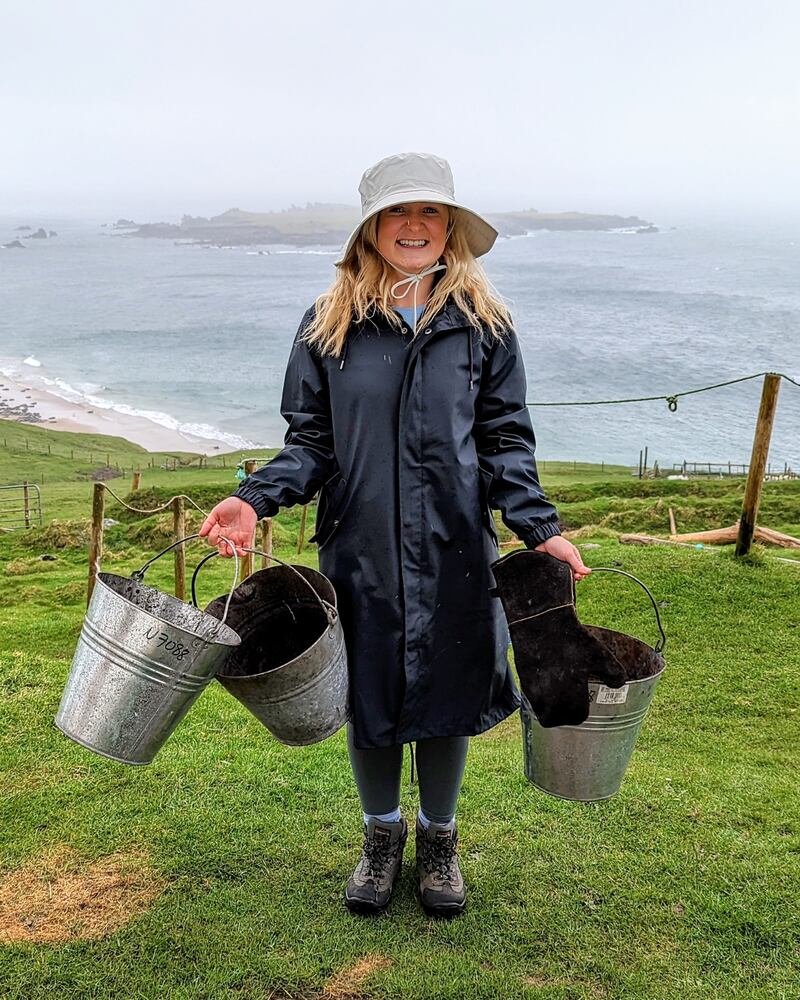 Emily Campbell on Great Blasket Island