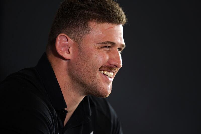 New Zealand's Dalton Papalii during a Rugby World Cup press conference. Photograph: David Davies/PA Wire


