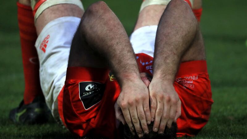 Munster’s Tadhg Beirne after his team’s defeat in the Pro14 final. Photograph: PA