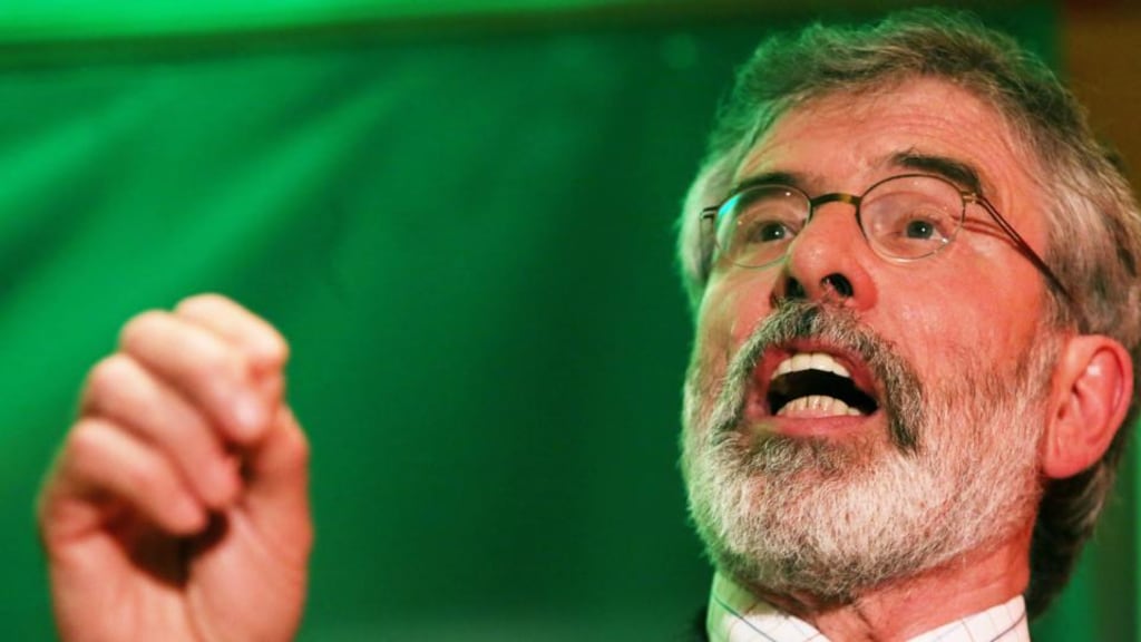 Sinn Fein leader Gerry Adams was released on Sunday night after four days of questioning by detectives about the 1972 murder of Jean McConville. Photograph: Brian Lawless/PA Wire