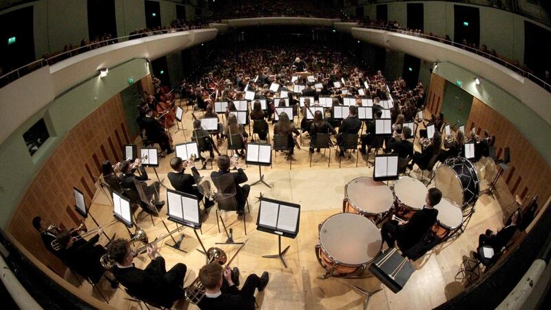 The National Youth Orchestra of Ireland at the  New Year Gala at the National Concert Hall, Dublin. Photograph: Mark Stedman