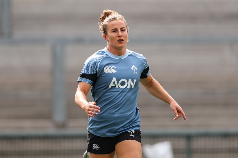 Ireland's Emily Lane at the Affidea Stadium in Belfast. Photograph: INPHO/ Ben Brady
