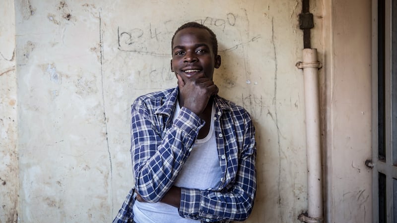 Okot Ronald Sande (17) says he has been attacked at night by the police, while trying to find somewhere to sleep. Photograph: Sally Hayden