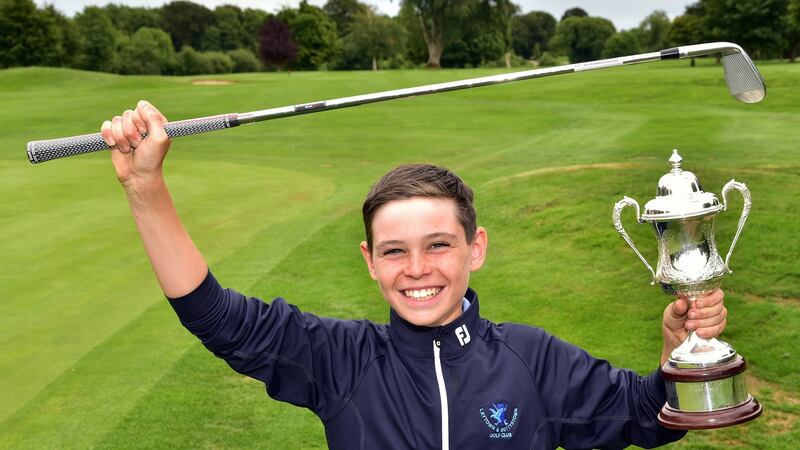 Daniel McKenna (Laytown & Bettystown) winner of the 2018 Leinster Boys’ Under 13 series final at Athyl Golf Club. Photograph: Pat Cashman